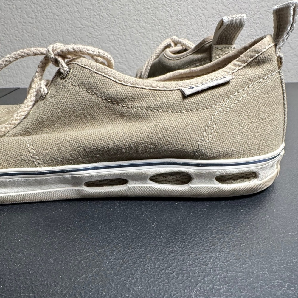 Columbia PFG Bahama Vent Mens 10.5 Tan Canvas Boat Shoes Sneakers Low Top Khaki - Picture 6 of 9
